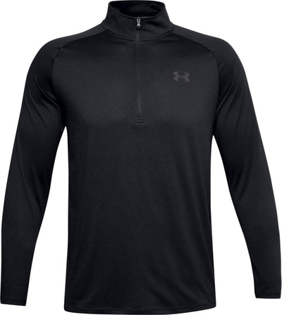 Under armour ua tech 2.0 1 2 zip-blk heren sporttrui - zwart - charcoal
