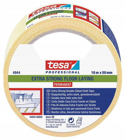 Tesa - ® tapijtband - extra sterk - 10m x 50mm - rubberen lijm