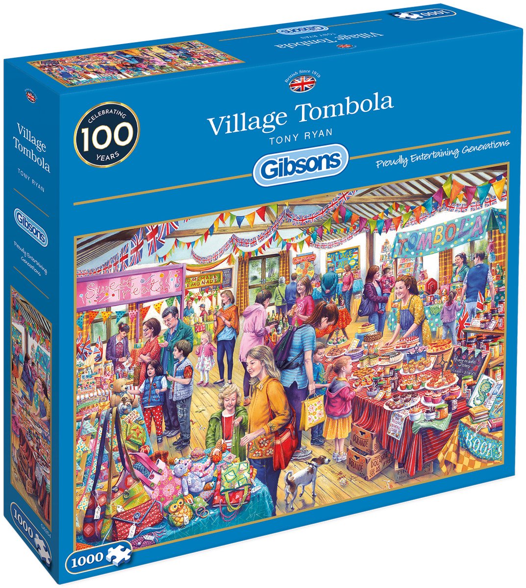 Gibsons - village tombola (door tony ryan) - 1000 stukjes 68×49cm (b×h) - legpuzzels voor volwassenen