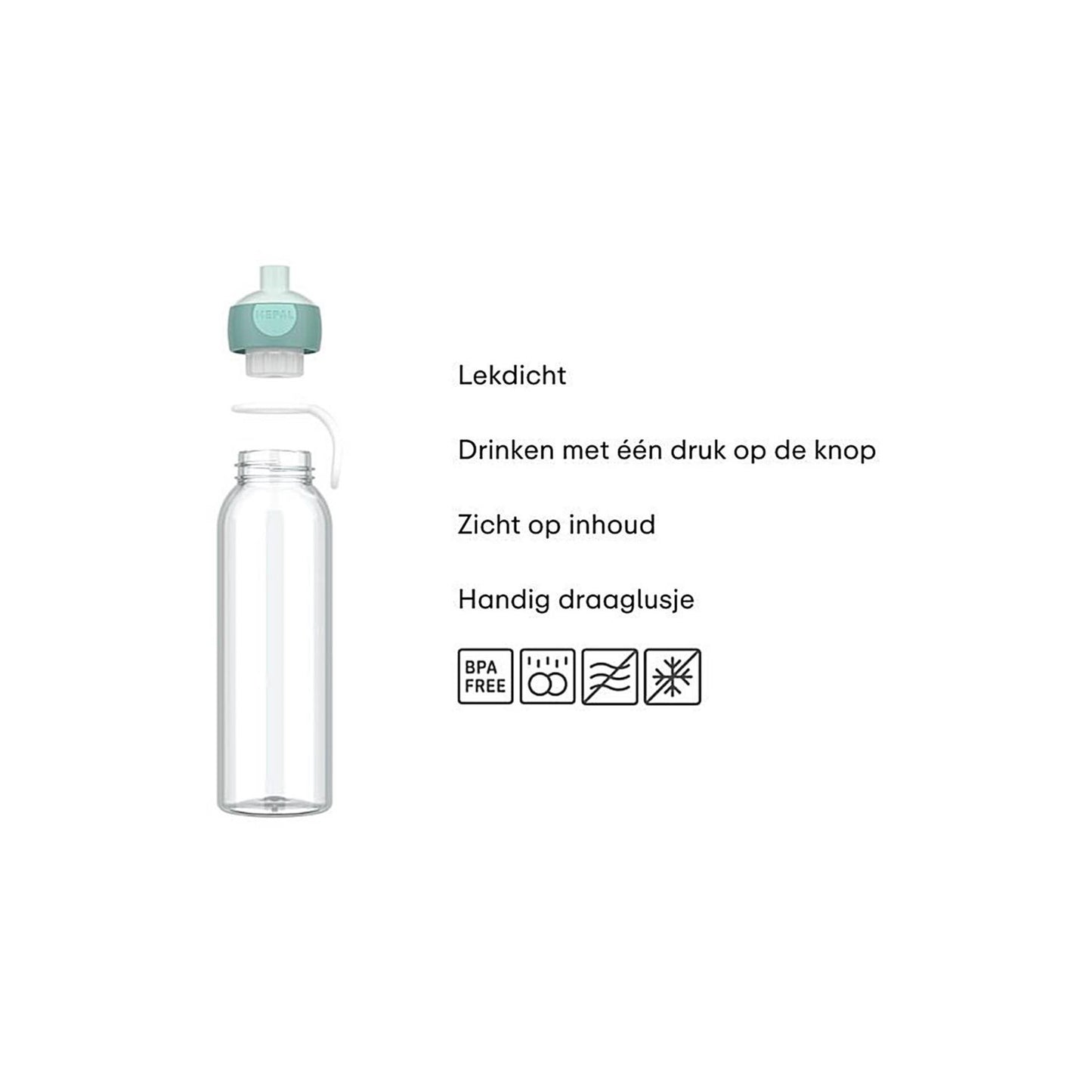 Mepal waterfles pop-up campus 500ml - cool mint