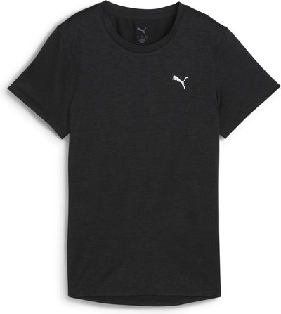Puma w tad essential heather tee dames sportshirt - black heather
