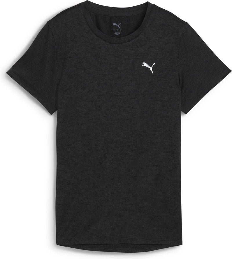 Puma w tad essential heather tee dames sportshirt - black heather