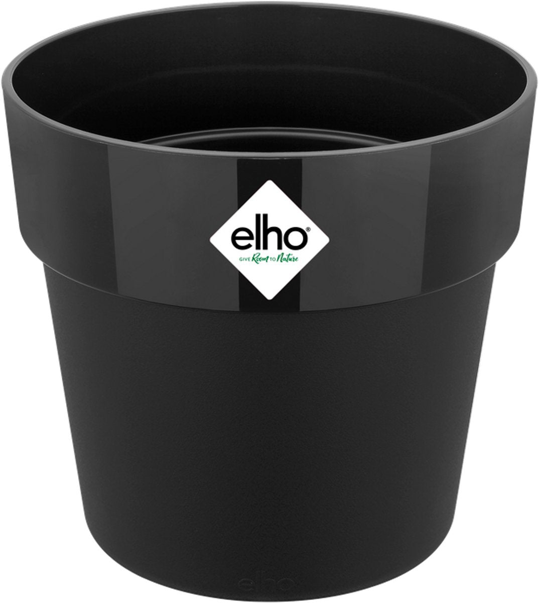 Elho b.for original rond 18 - bloempot voor binnen - 100% gerecycled plastic - ø 18.0 x h 16.5 cm - living black