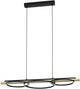 Eglo boyal hanglamp - led - 40cm - hout - zwart bruin