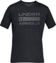 Under armour ua team issue wordmark ss heren sportshirt - zwart