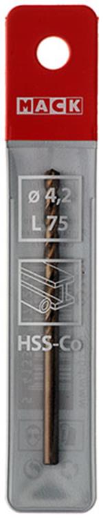 Mack 1018198 - metaalboor hss co5% din 338 ø 4,2 x 75 mm | 5 stuks