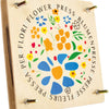 Small foot - houten bloemenpers, 18x18cm