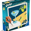 Ravensburger schilderen op nummer creatief pakket citroen canvas 20x20 cm.