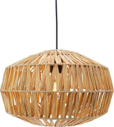 Eglo sheldon hanglamp - e27 - ø 38 cm - zwart natuurlijk bruin - papier