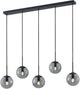 Trio balini - hanglamp - antraciet - excl. 5x e14 28w