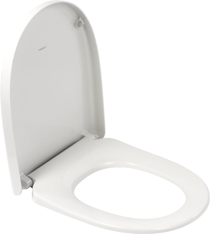 Plieger zano toiletbril (by pressalit) - d-vorm wc bril - duroplast - wit - met deksel - softclose - quick release - geschikt voor geberit toilet