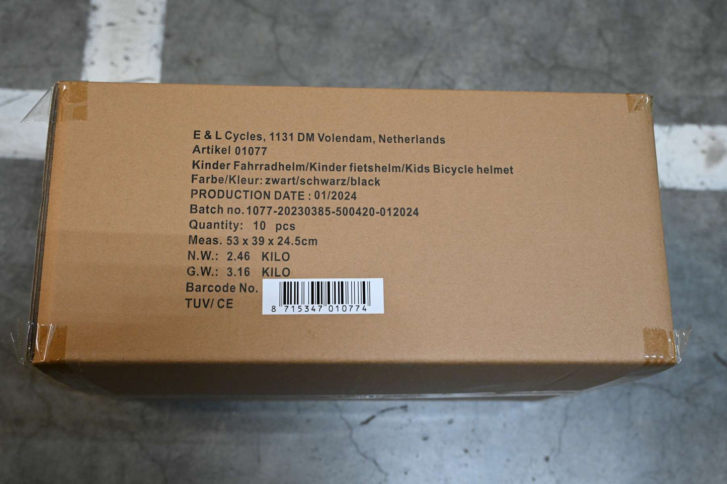 Volare fietshelm - kids - zwart - 47-51 cm