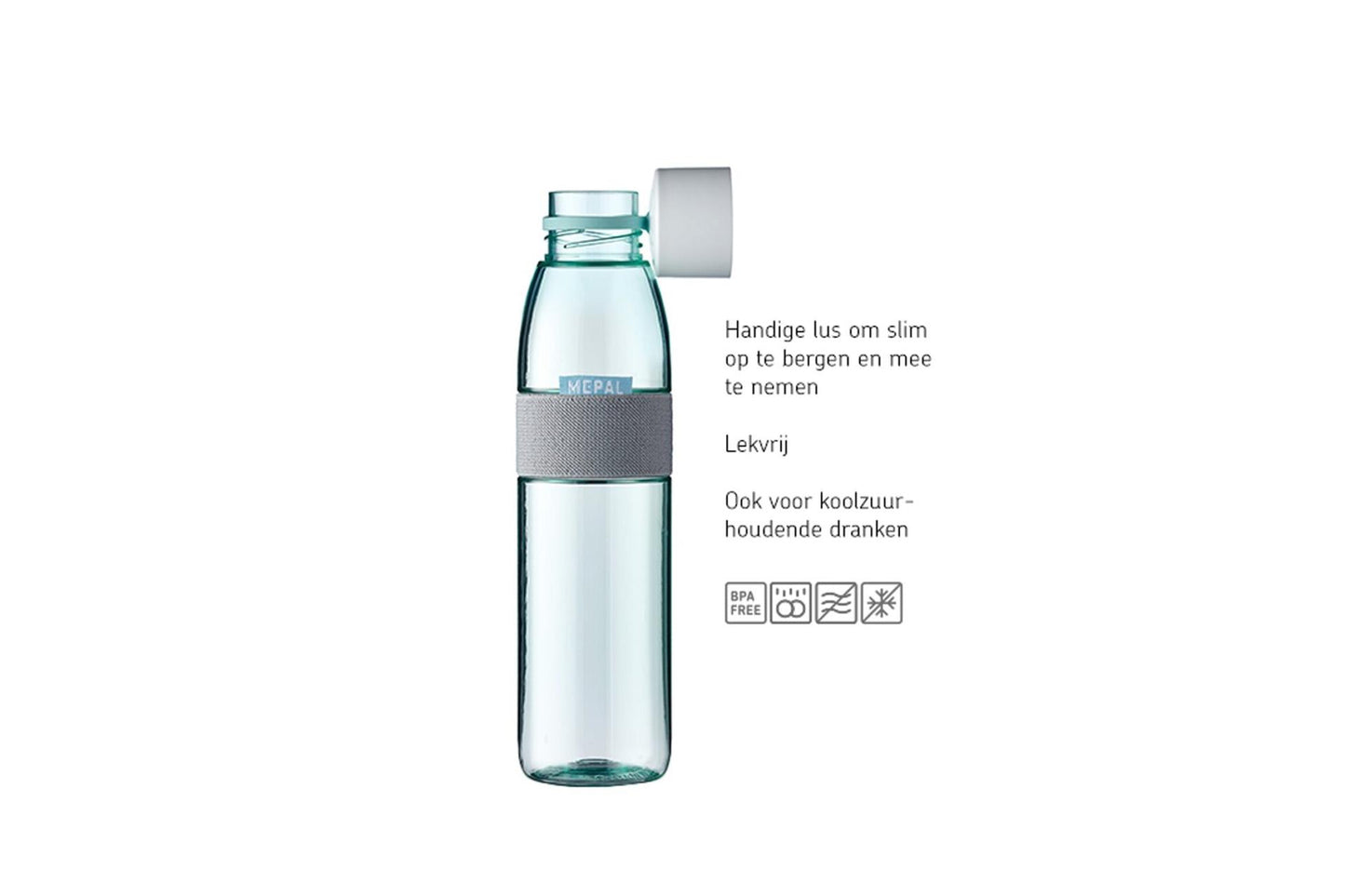 Mepal waterfles ellipse 500ml nordic blue