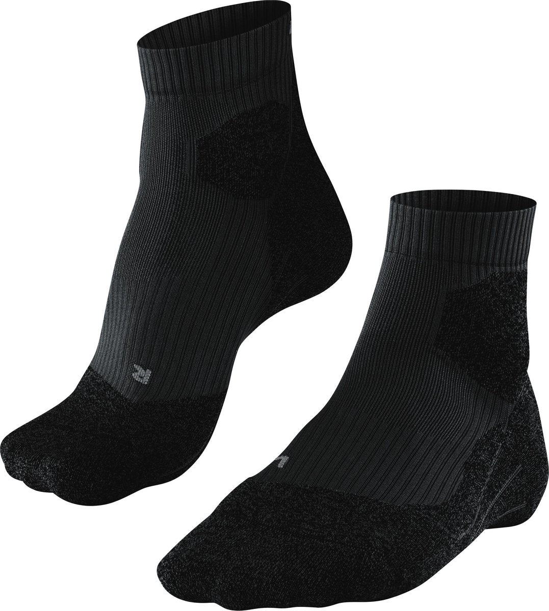 Falke ru trail anti-blaar functioneel materiaal hardloopsokken heren zwart - maat 39-41