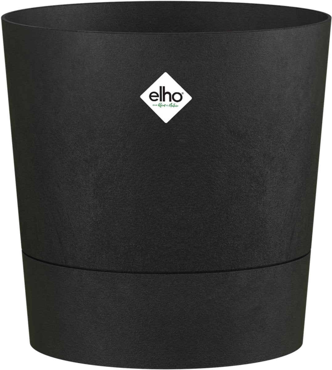 Elho foss rond 30cm - bloempot voor binnen - 100% gerecycled plastic - ø 29.5 x h 29.1 - living black