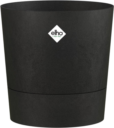 Elho foss rond 43cm - bloempot voor binnen - 100% gerecycled plastic - ø 43 x h 42.5 - living black