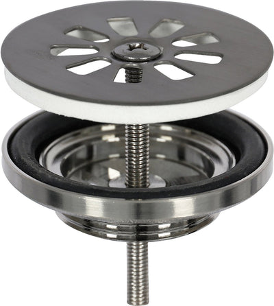 Differnz afvoerplug gun metal â€“ afvoerstop voor wastafel â€“ ã˜ 64 mm â€“ 6m schroef
