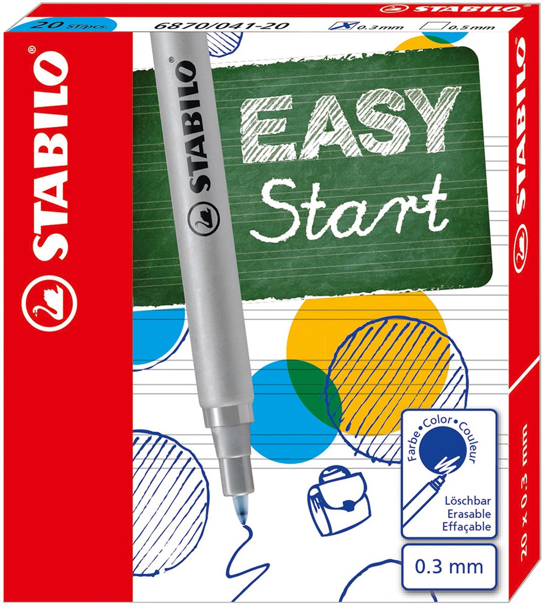 Stabilo easyoriginal - penvulling - fine 0,3 mm - doos met 20 stuks