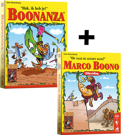 999games 999 games - boonanza kaartspel met extra uitbreiding marco boono - zeer interactief - gezelschapsspel - educatief spel - snel spel - klein cadeautje
