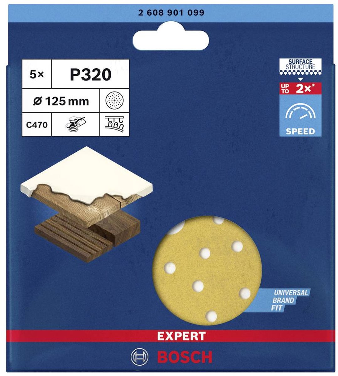 Bosch 5x expert c470 schuurpapier met meerdere gaatjes voor excen...