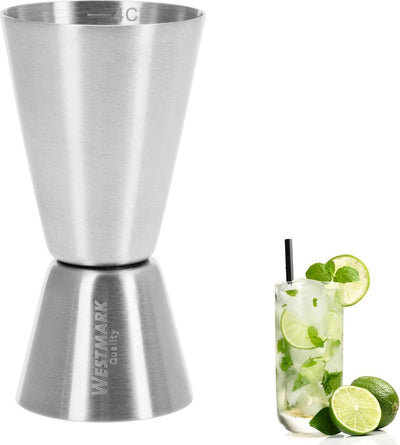 Westmark barmaatje, jigger voor cocktails, 2 4 cl, roestvrij staal, zilver, 62772260