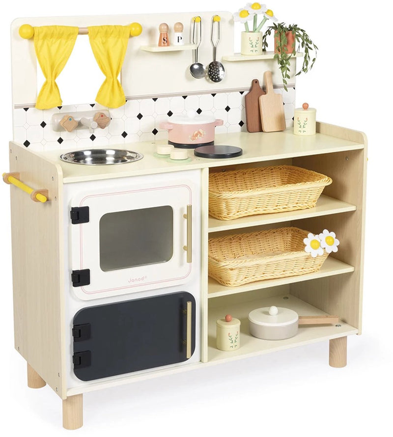 Janod - shiny grandma - grote luxe uitgeruste houten speelkeuken