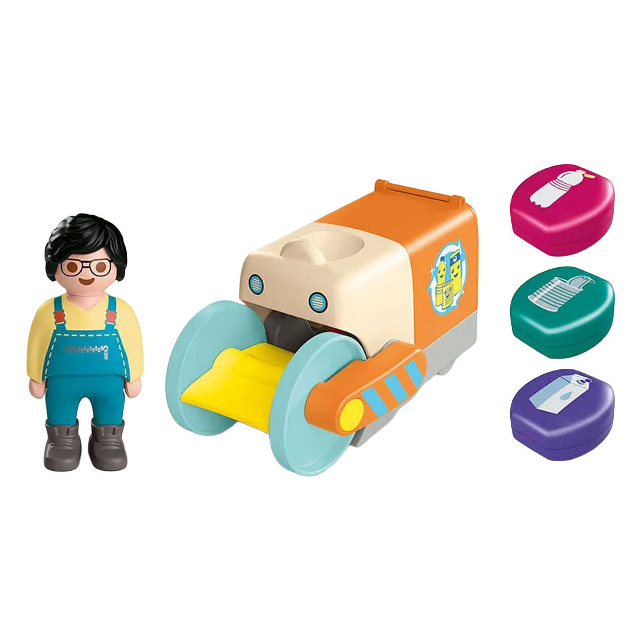 Playmobil junior duw- en grijpvuilniswagen - 71774