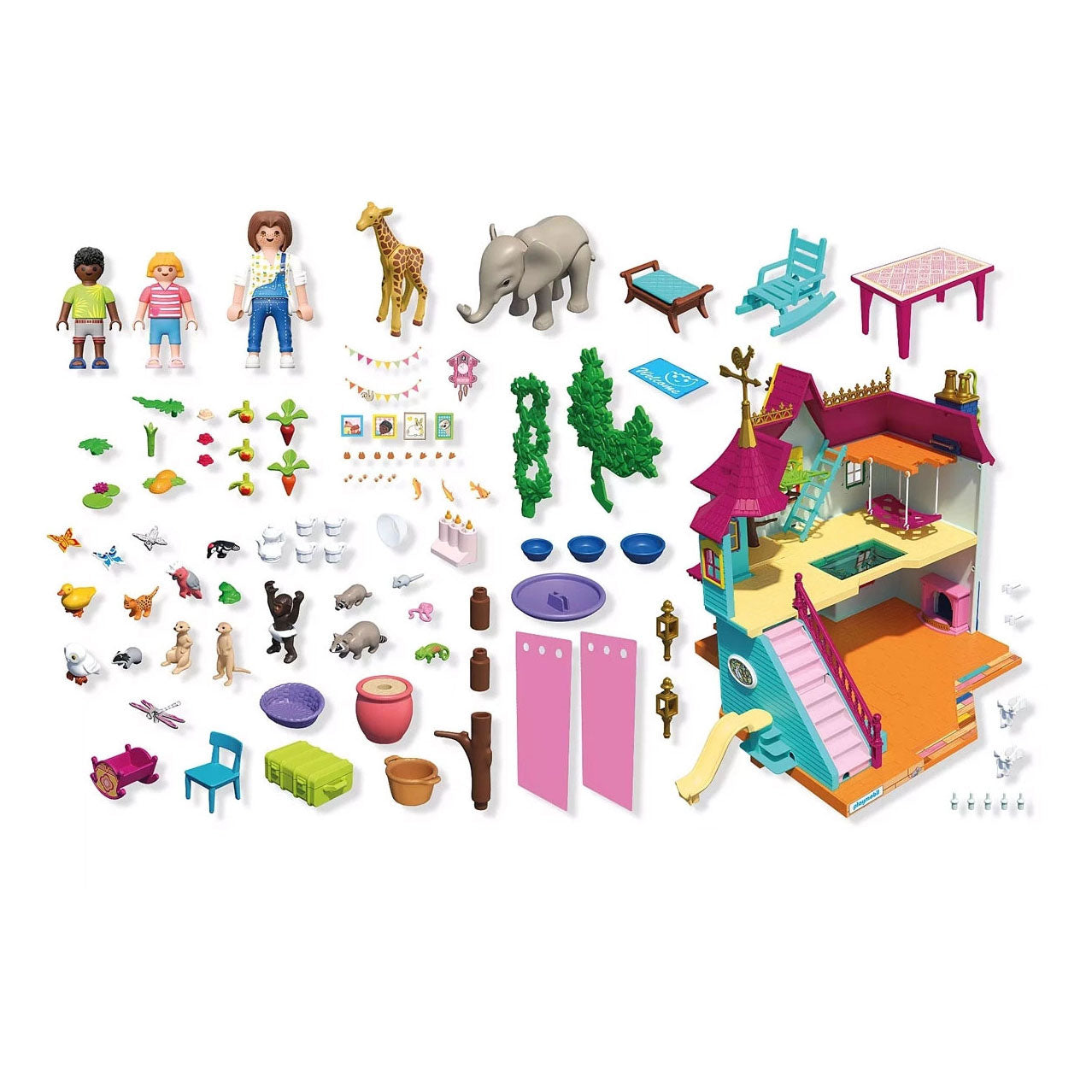 Playmobil animals friends levendig dierenhuis - 71853