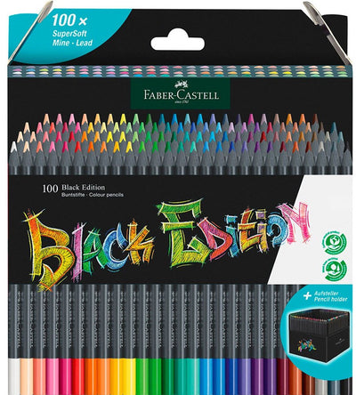 Faber-castell black edition kleurpotloden - 100 stuks - fc-116411
