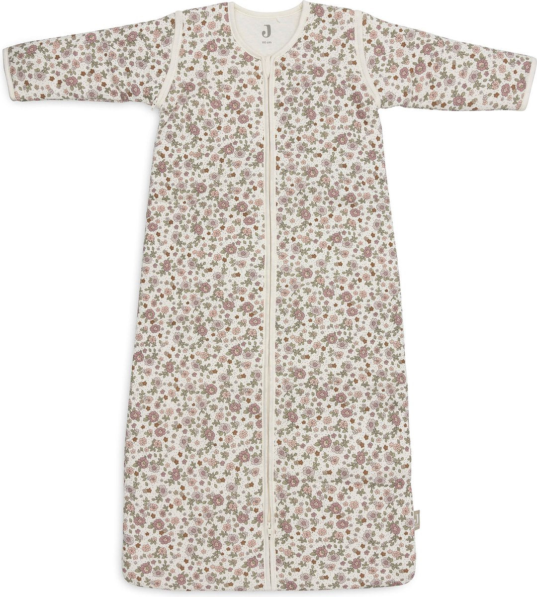 Jollein baby slaapzak winter met afritsbare mouw 110cm retro flowers - winterslaapzak