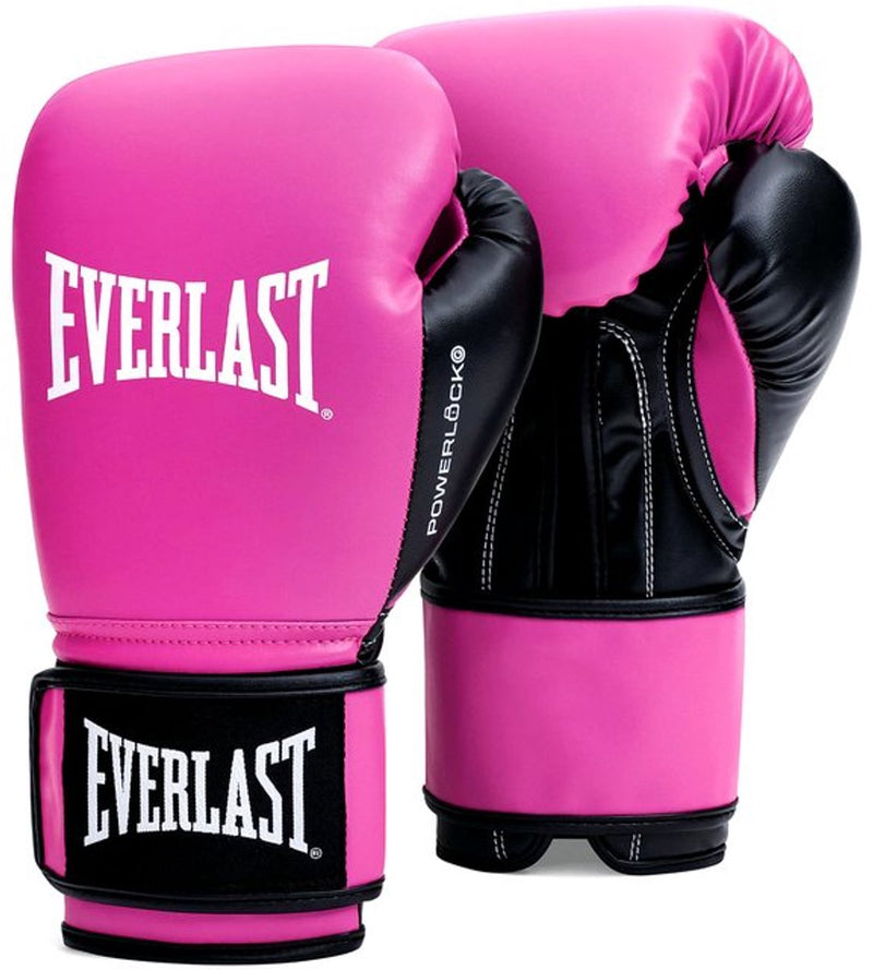 Everlast powerlock og training (kick)bokshandschoenen klittenband, roze zwart, 14-oz 14 oz
