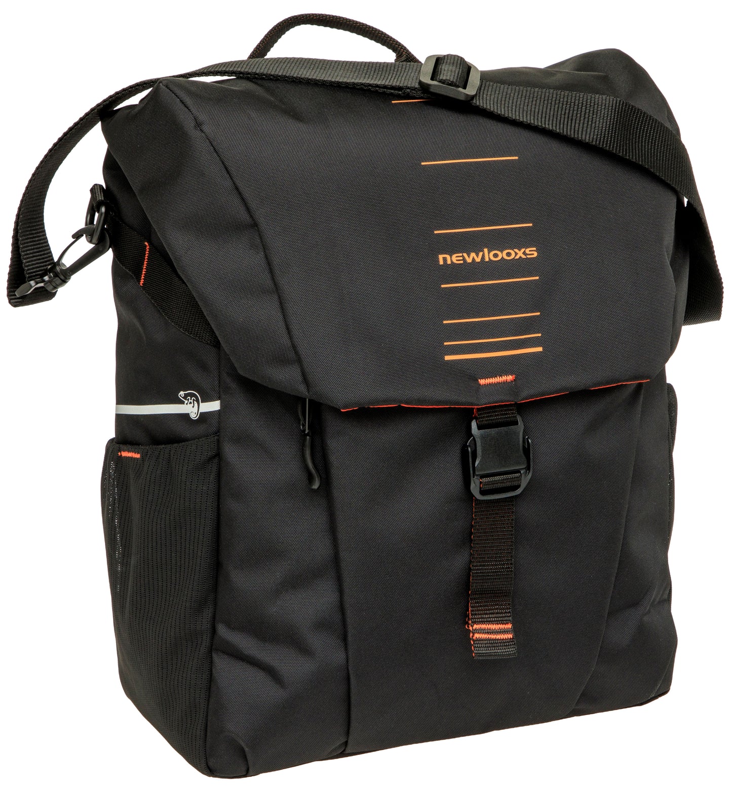 Newlooxs new looxs vigo 535.156 zwart oranje enkeltas 20l