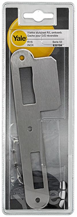 Yale 1019067 - 1 vlakke sluitplaat serie 53 r l rvs | 3 stuks