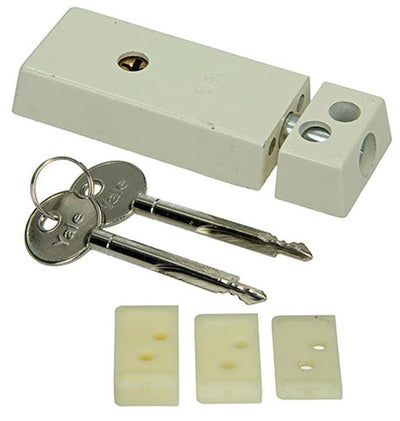 Yale 1019096 - 1 oplegraamslot, enkele pen, wit | 5 stuks