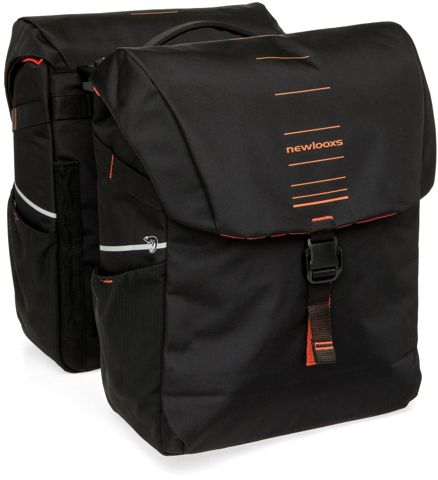 Newlooxs tas new looxs vigo dubbel | zwart oranje | mik 2.0 | 40l