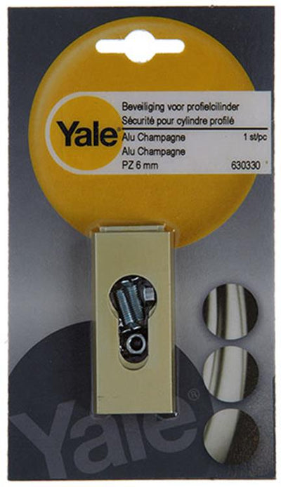 Yale 1019113 - 1 beveiliging profielcil.pz 6mm aluchamp | 2 stuks