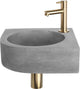 Differnz cleo fonteinset - beton donkergrijs - kraan recht mat goud - 31.5 x 31.5 x 10 cm