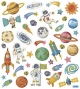 Creativ company stickers ruimtevaart, 1 vel - afbeelding 1