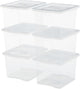 Iris useful storage box opbergbox - 10l - kunststof - transparant - set van 6
