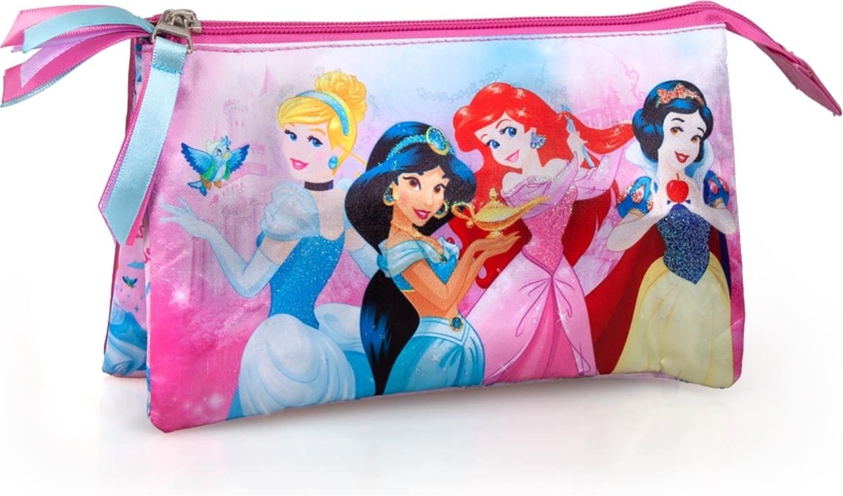 Jim jam etui disney princess pennenetui 3 vakken met ritsen