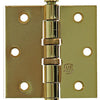 Yale 1019138 - 3 scharnieren met kogellager vermessingd vaasknop 76x76mm | 5 stuks
