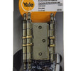 Yale 1019139 - 3 scharnieren met kogellager verbronsd vaasknop 76x76mm | 5 stuks