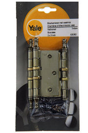 Yale 1019139 - 3 scharnieren met kogellager verbronsd vaasknop 76x76mm | 5 stuks - afbeelding 2