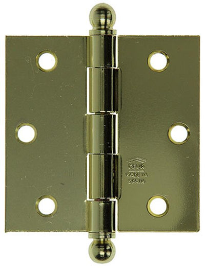 Yale 1019144 - 3 bolknopscharnieren vermessingd 76x76mm | 2 stuks