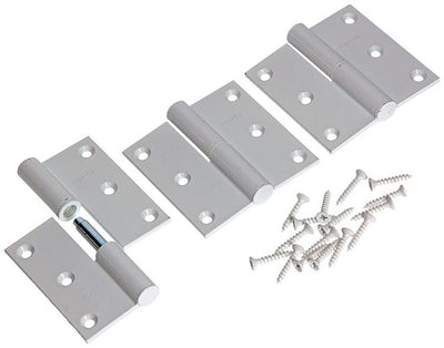 Yale 1019159 - 3 paumellen alu wit rechte hoek links 80x80mm | 5 stuks