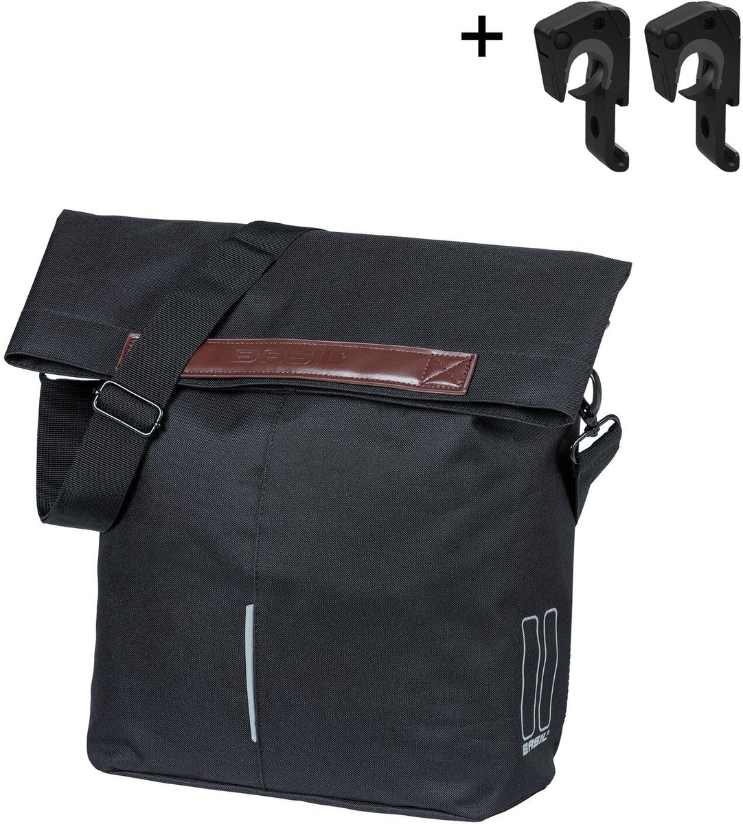 Basil City Shopper - fietsshopper zwart 14-16L