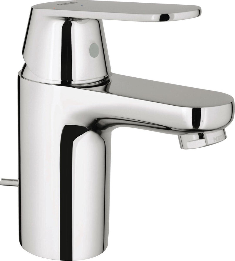 Grohe eurosmart cosmopolitan wastafelkraan - lage uitloop - met trek-waste - chroom - waterbesparend