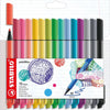 Stabilo pointmax - hardtip fineliner 0,8 mm - nylon punt - etui met 15 kleuren
