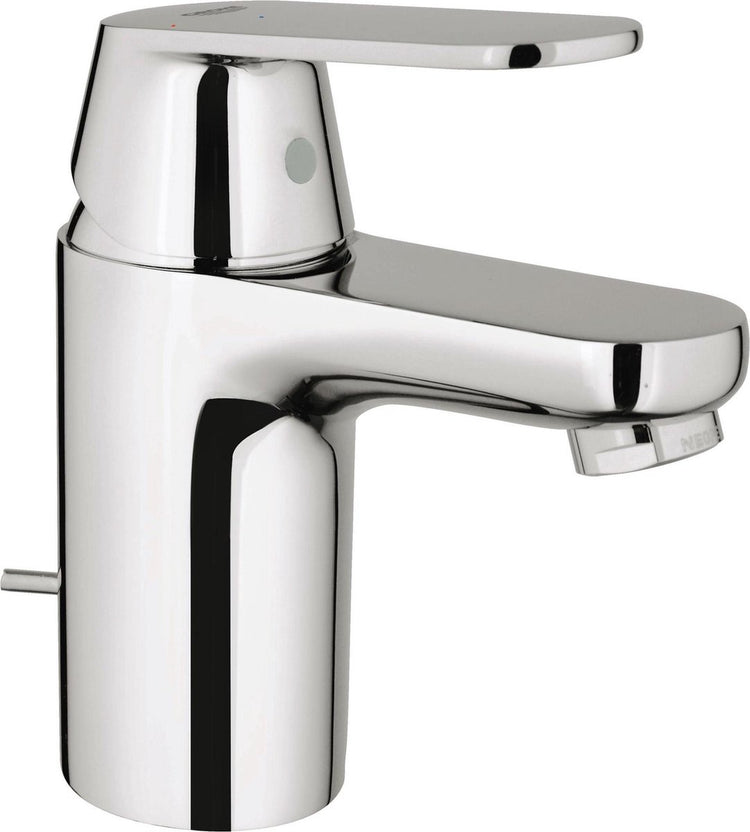 Grohe eurosmart cosmopolitan wastafelkraan - lage uitloop - met trek-waste - chroom - waterbesparend
