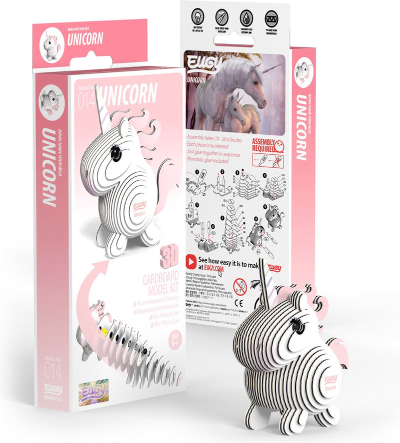 Eugy 3d puzzel - eenhoorn - fantasiefiguren - duurzaam - verzamel ze allemaal - 6 jaar